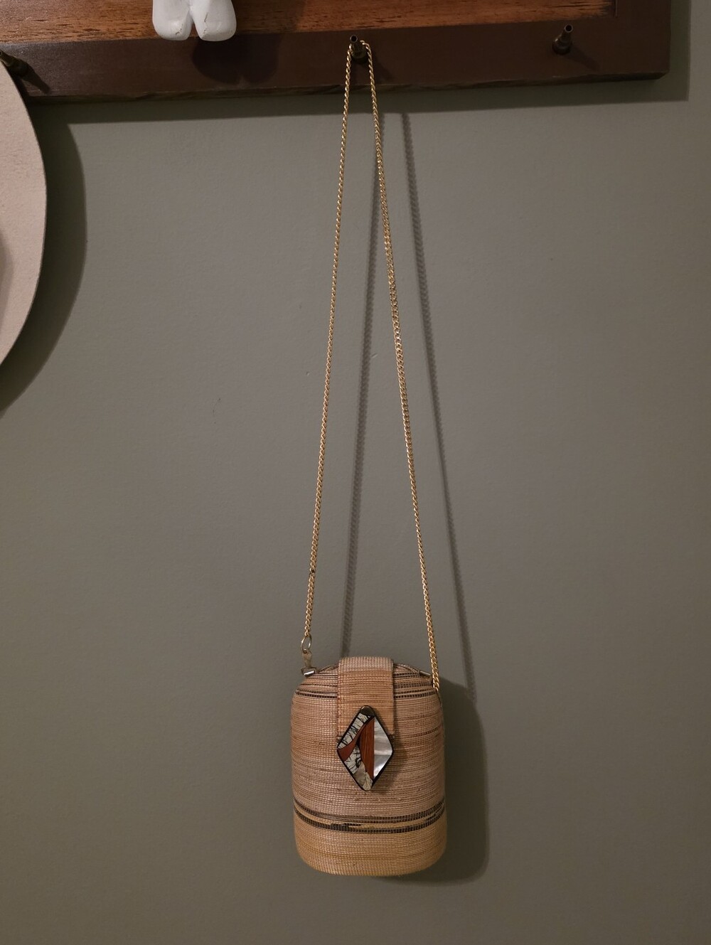 J. Renee Vintage Crossbody Bucket Bag with Gem Accent Boho Y2K